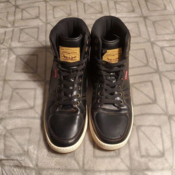 Levi's Stanton High-top Sneakers Black/Tan - Picture 5 of 11